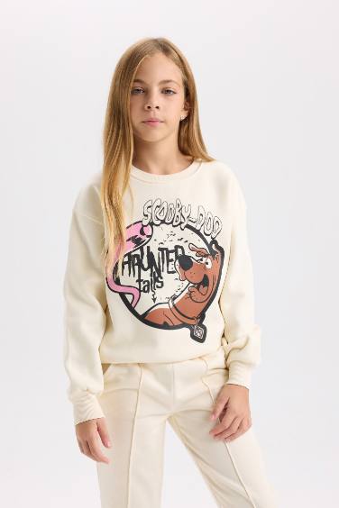 Sweat-shirt à Coupe décontractée et Col rond Scooby-Doo pour Fille