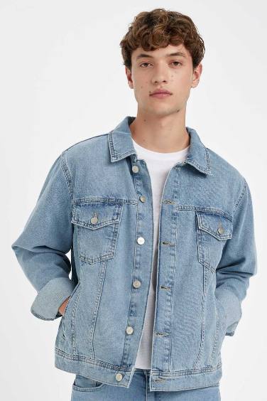 Jacket en jean à Coupe Régulière