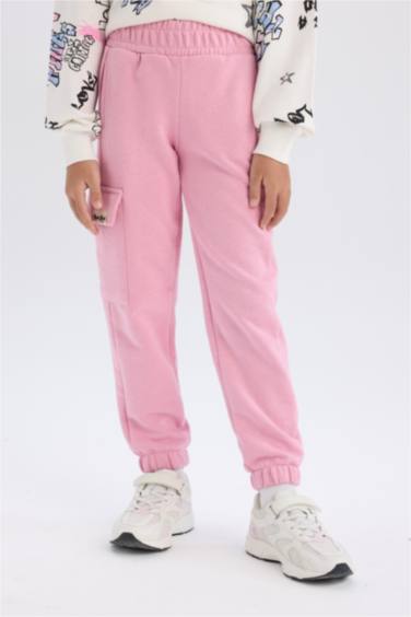 Kız Çocuk Kargo Cepli Beli Paçası Lastikli Jogger Eşofman Altı