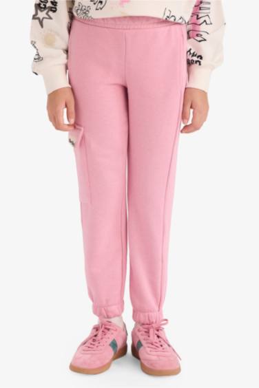 Kız Çocuk Kargo Cepli Beli Paçası Lastikli Jogger Eşofman Altı