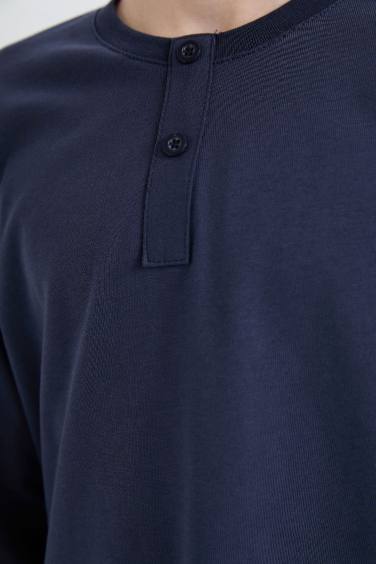 طقم بيجاما اولادي مخطط منسوج قصة عادية - قطعتين