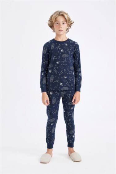 طقم بيجاما ولادي قصة عادية - قطعتين