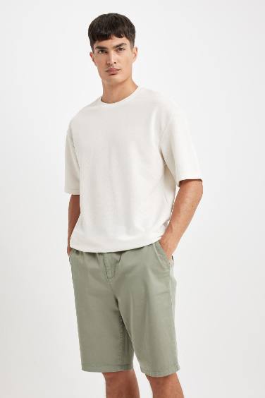 Regular Fit Gabardine Bermuda