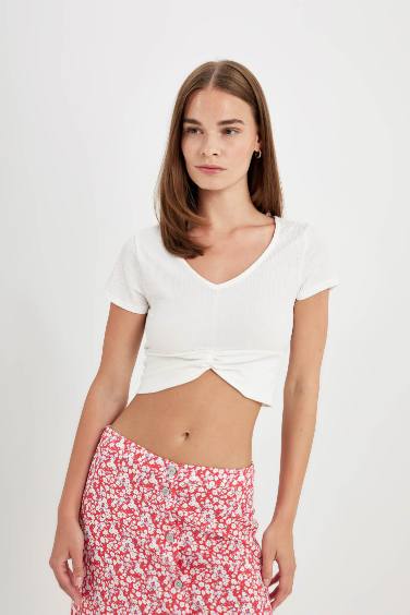 تيشيرت منسوج سليم فيت بياخة V