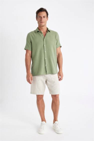 قميص بولو قطن قصة عادية نص كم