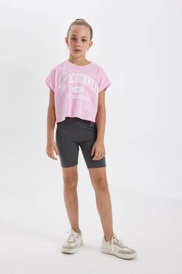 Ensemble de T-shirt imprimé à manches courtes et Leggings pour Fille