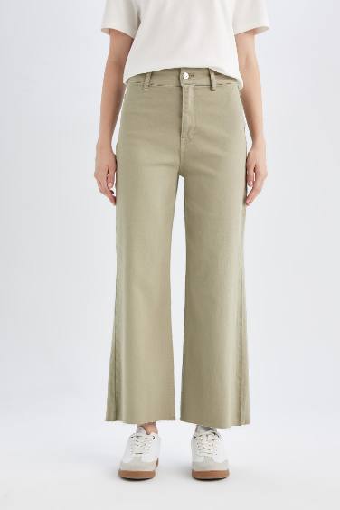 Culotte High Waist Crop Jeans