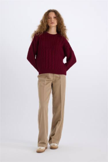 Wide Leg High Waist Standard Length Trousers