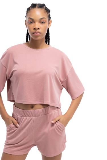 DeFactoFit Crew Neck Sports Modal Crop T-Shirt