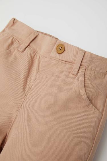 Pantalon en Gabardine à jambe élastique pour bébé fille