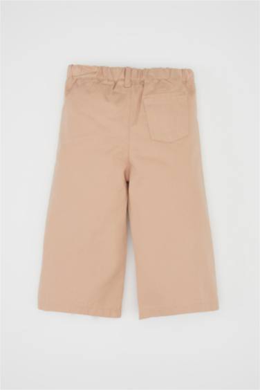 Pantalon en Gabardine à jambe élastique pour bébé fille