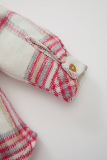 Baby Girl Plaid Patterned Flannel Long Sleeve Shirt