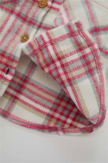 Baby Girl Plaid Patterned Flannel Long Sleeve Shirt