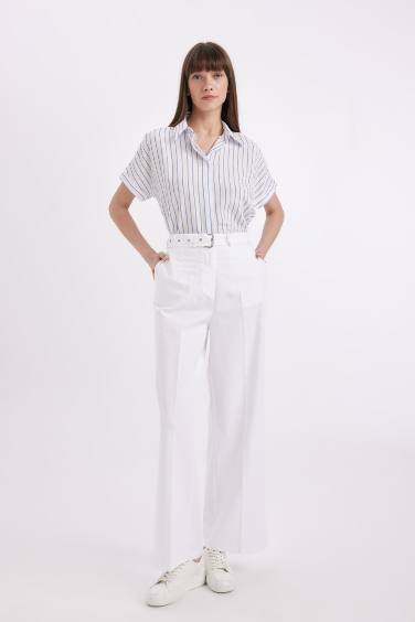 Oversized Fit Striped Shirt