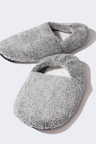 Man Flat Sole Plush Home Slippers