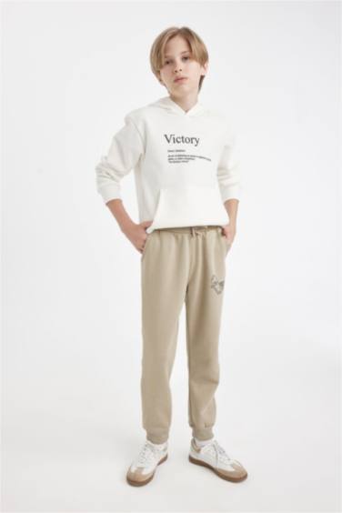 Baskılı Kapüşonlu Sweatshirt Erkek Çocuk