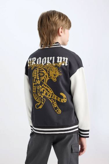 Boy College Collar Bomber Jacket