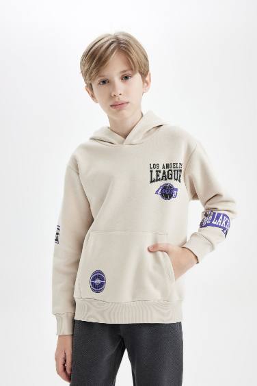 Boy NBA Los Angeles Clippers Back Printed Thick Sweatshirt