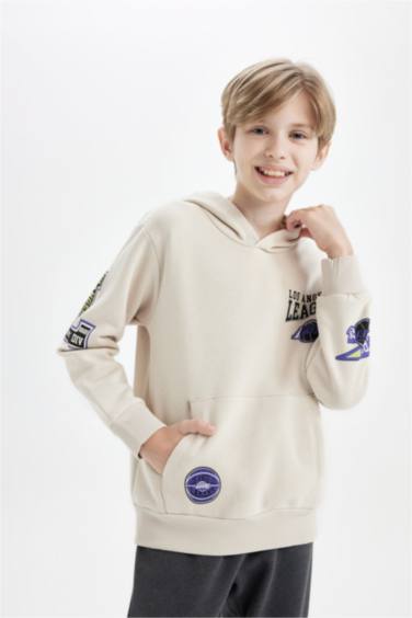 NBA Los Angeles Clippers Kapüşonlu Sırt Baskılı Sweatshirt Erkek Çocuk