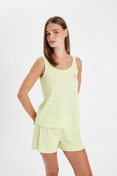 Fall in Love Regular Fit Striped 2 Piece Pajama Set