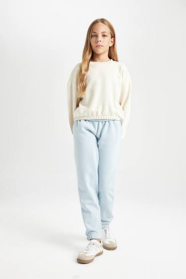 بنطلون سويت بانتس بناتي جوجر بأستك من تحت