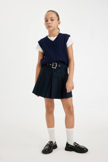 Girl Gabardine Regular Fit Skirt