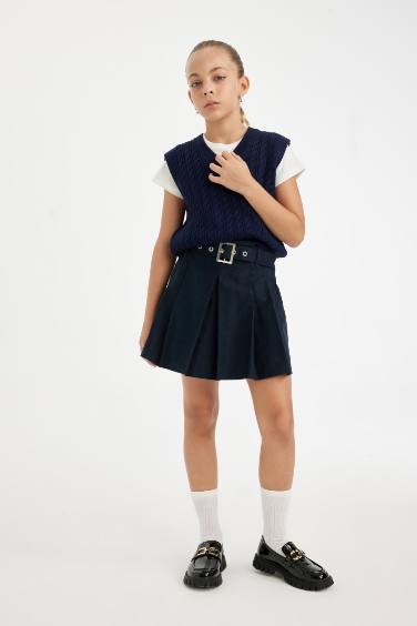 Girl Gabardine Regular Fit Skirt