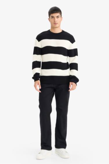 Pull en tricot à col rond Coupe décontractée