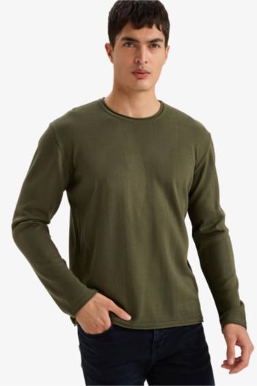 Pull en tricot à col rond Coupe décontractée