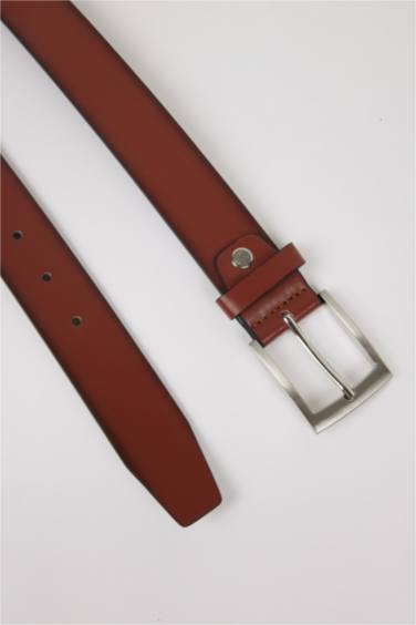 Man Faux Leather Jean Belt