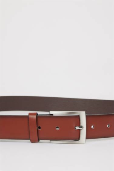 Man Faux Leather Jean Belt