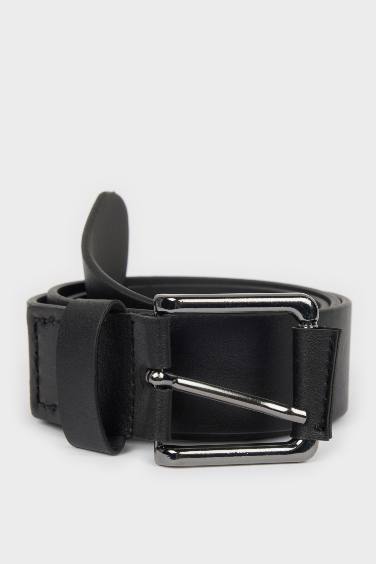 Man Faux Leather Jean Belt