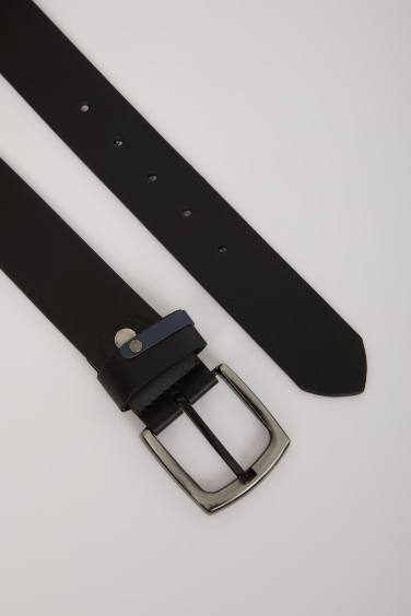 Man Faux Leather Belt