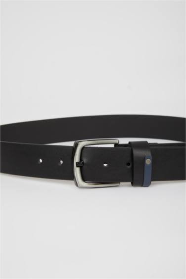Man Faux Leather Belt