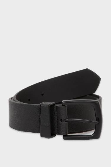 Man Faux Leather Jean Belt