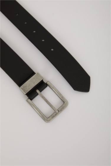 Man Faux Leather Belt