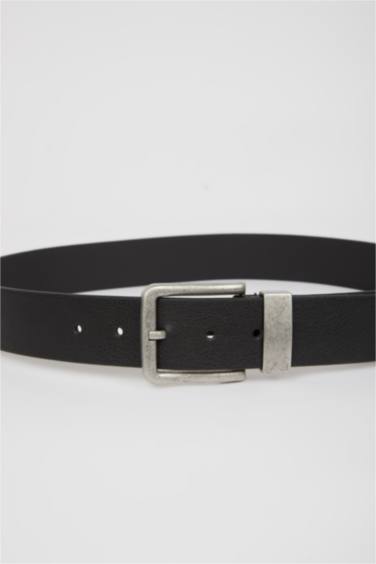 Man Faux Leather Belt