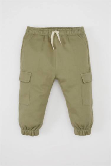 Erkek Bebek 2'li Takım Baskılı Sweatshirt Kargo Cepli Beli Lastikli Pantolon