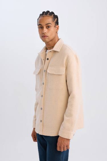 جاكيت قميص قصة عادية بياخة بولو