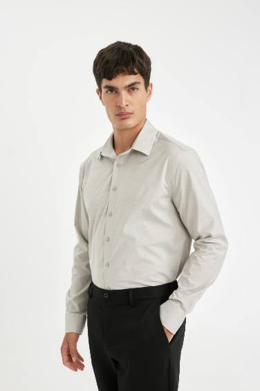 Modern Fit Poplin Cotton Blend Shirt