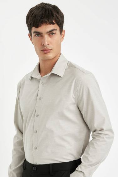 Modern Fit Poplin Cotton Blend Shirt