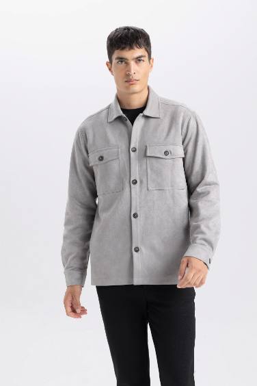 Regular Fit Long Sleeve Overshirt