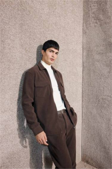 Regular Fit Long Sleeve Overshirt