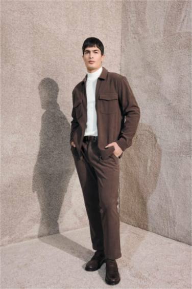 Regular Fit Long Sleeve Overshirt