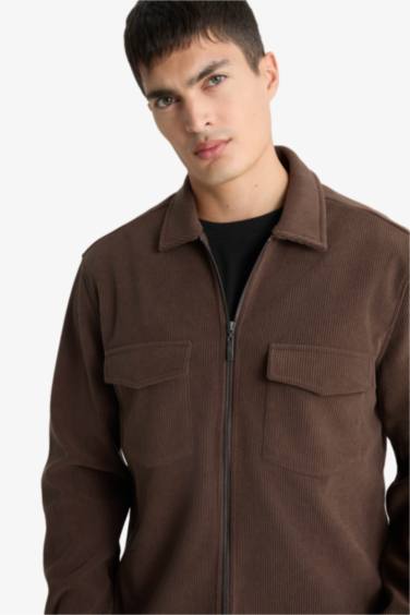 Regular Fit Long Sleeve Overshirt