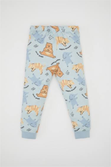 طقم بيجاما ولادي بطبعة دب - قطعتين