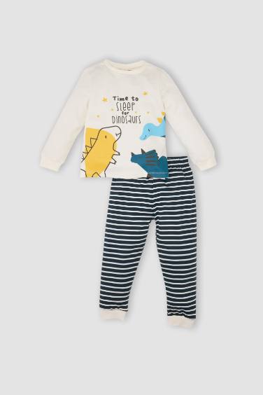 Baby Boy Printed Long Sleeve 2 Piece Pajama Set