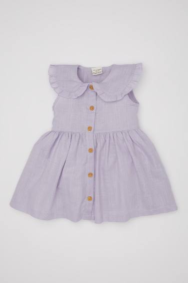 Baby Girl Short Sleeve Poplin Dress