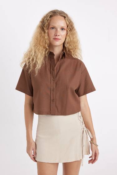 Chemise Oversize à Manches Courtes