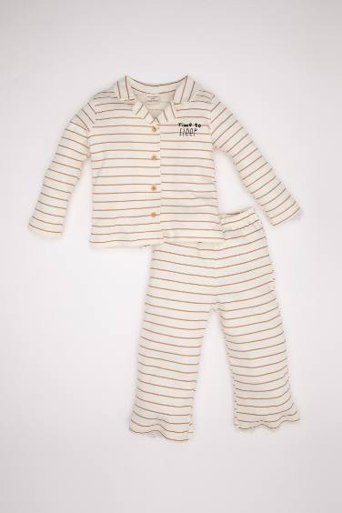 Baby Boy Striped 2 Piece Pajama Set